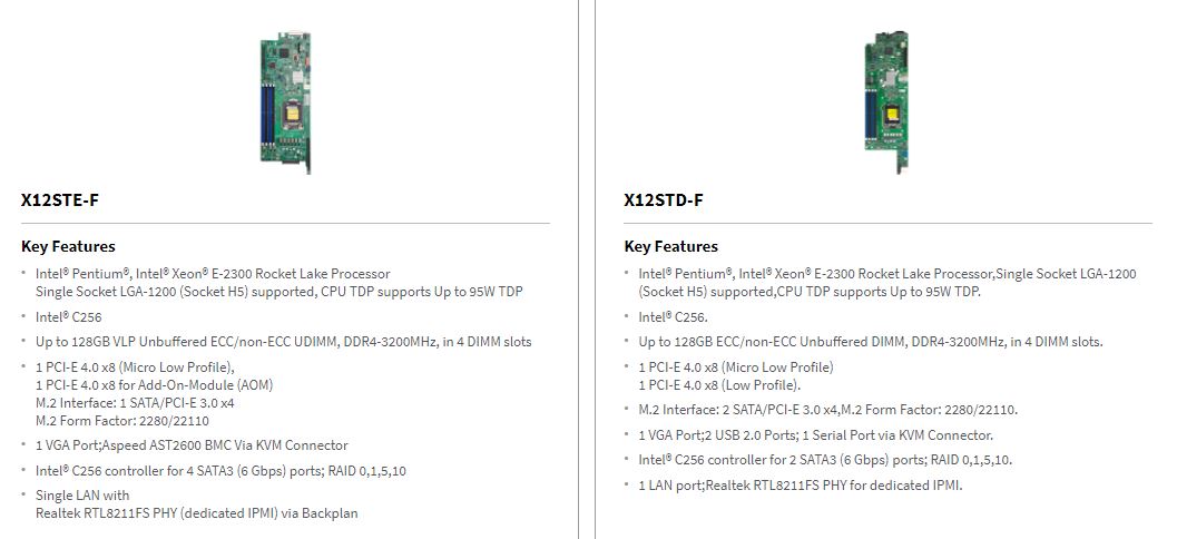 Supermicro X12ST High Density Motherboards