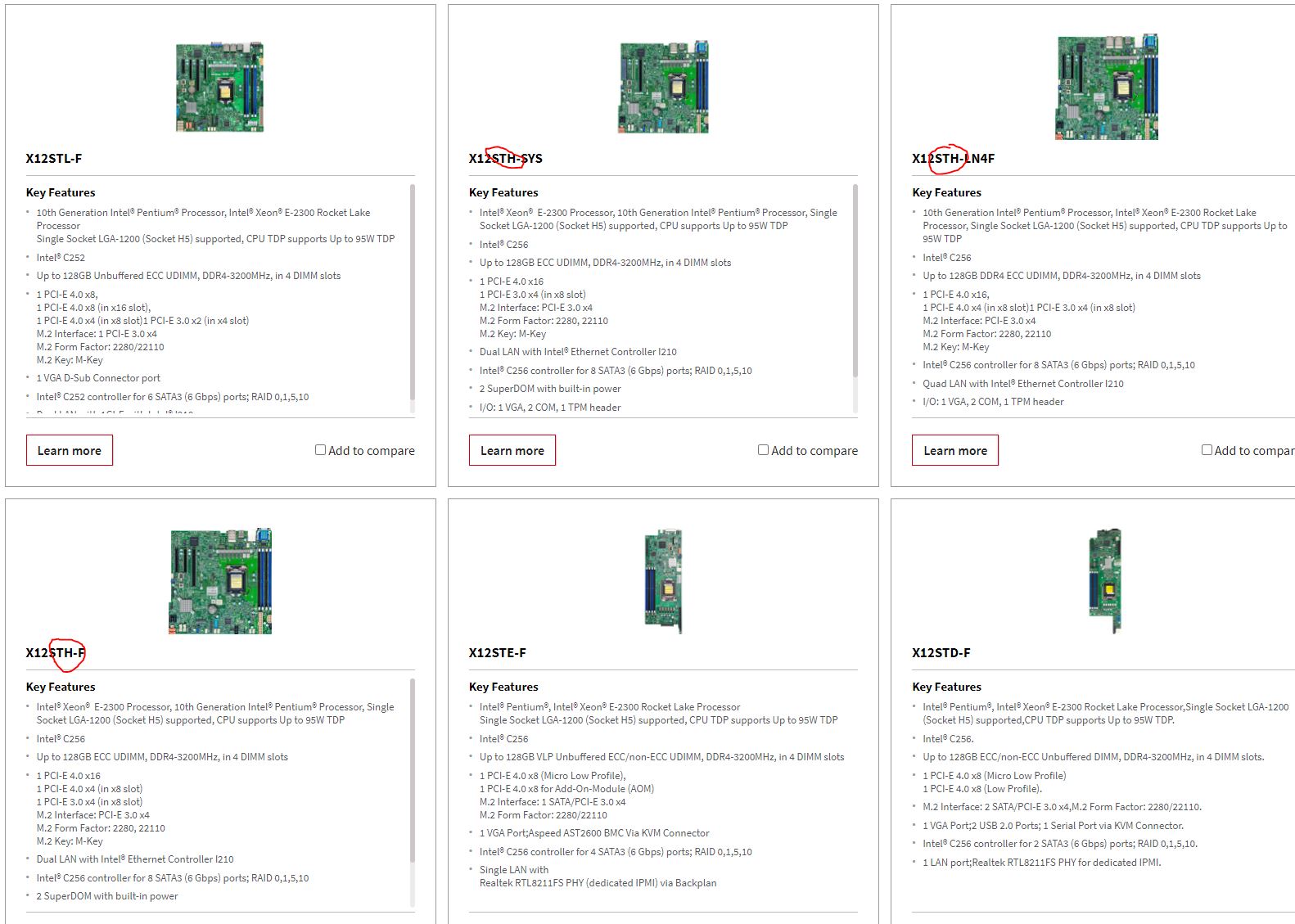 Supermicro X12STH Editions