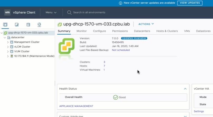 VMware Remote Code Execution Vulnerability is a 9.8 of 10 VMware CEIP Screenshot