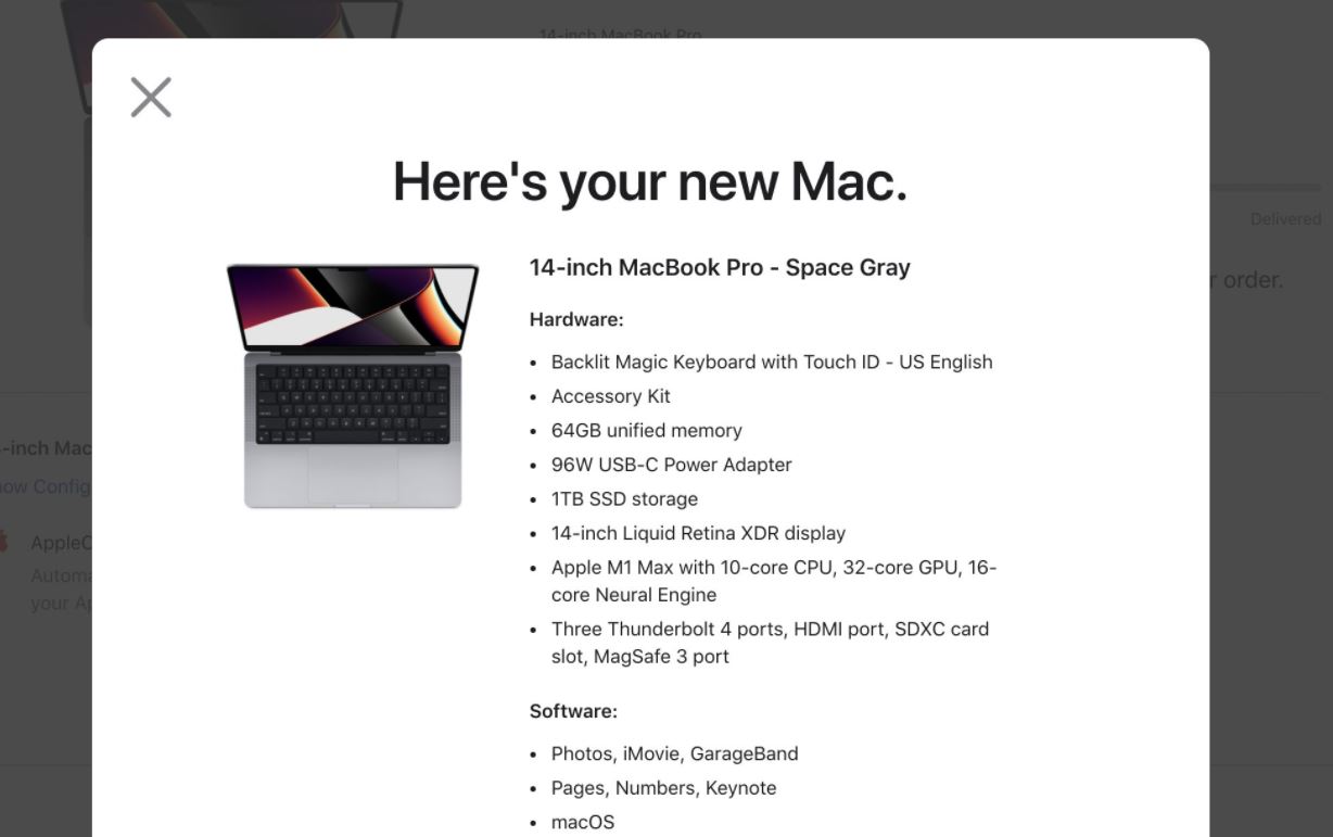 Apple M1 Max 14 Ordered