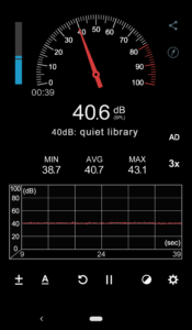 Dell S5296F ON Sound Meter
