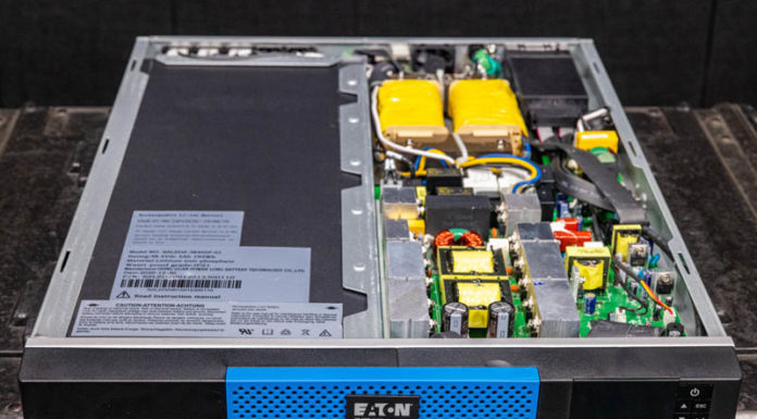 Eaton 5P 1U Lithium Ion Rack Battery Unit Review 5P1500R-L Eaton 5P 1500 R Li Ion 1U Front Open