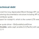 OpenStack Xena Changes Technical Debt