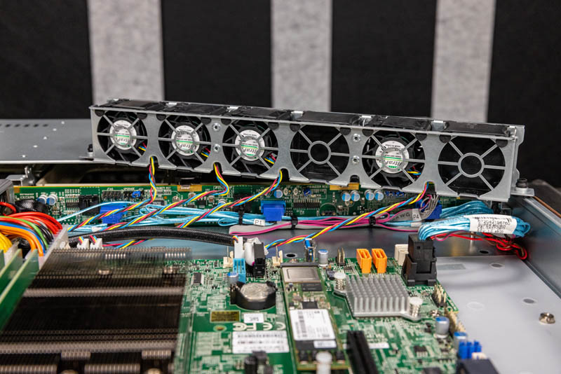 Supermicro SYS 510T MR Four Fan Partition Removed