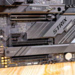 ASUS STRIX Z690 E Gaming WiFi PCIe Slots And Bottom M.2 Covers On
