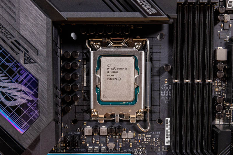ASUS STRIX Z690 E Gaming WiFi With Intel Core I9 12900K Installed 1 - ServeTheHome
