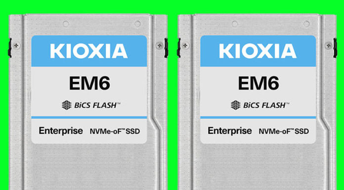 Kioxia EM6 25GbE NVMe-oF SSD Launched Kioxia EM6 Cover