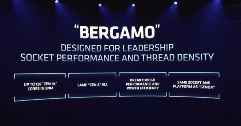 Lisa Su AMD Bergamo Features