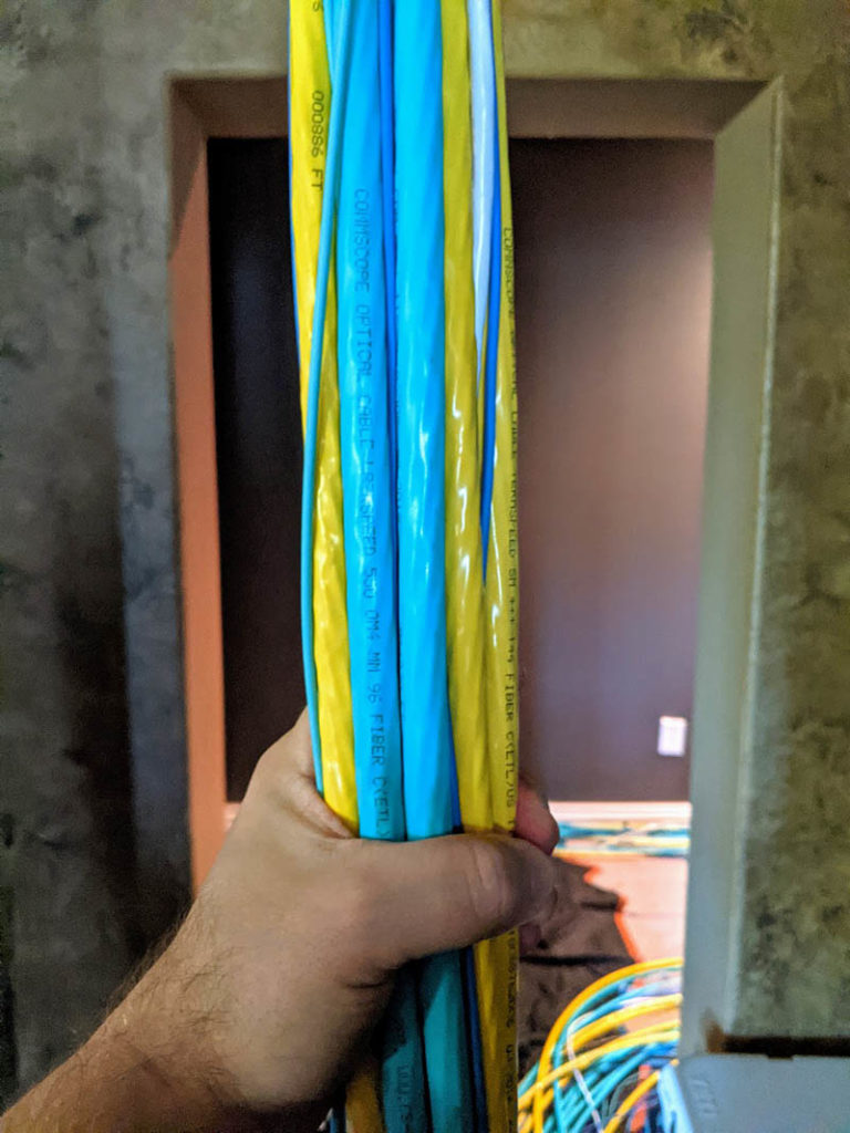 1700 Fiber Bundle Almost To Termination Room