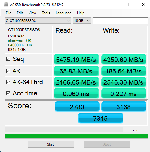 Crucial P5 Plus 1TB ASSSD 10GB