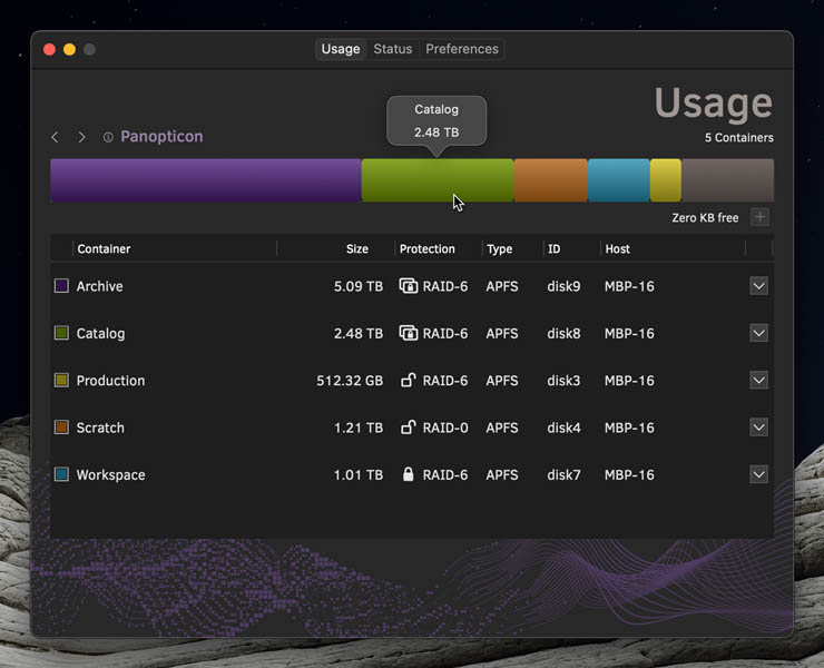Iodyne Pro Data Usage Screenshot