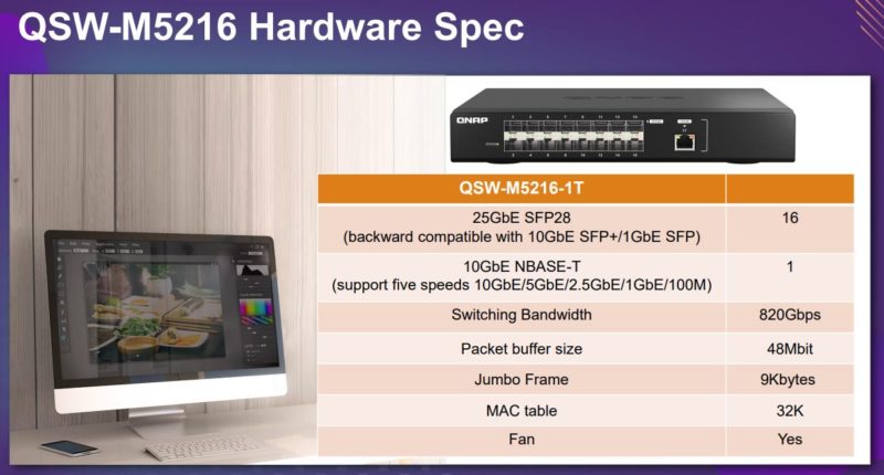 QNAP QSW M5216 1T Spec Slide