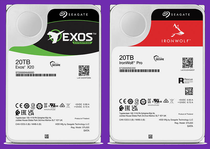 Seagate Exos X20 and IronWolf Pro 20TB HDDs Shipping