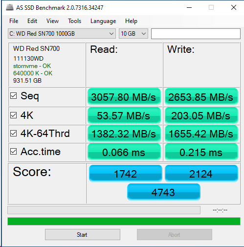 WD Red SN700 1TB ASSSD 10GB