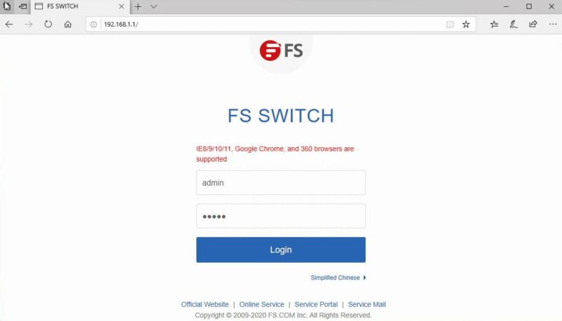 FS Management Login