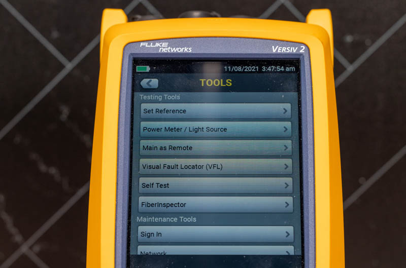 Fluke FiberInspector Pro FI 3000 Showing Up On Versiv 2