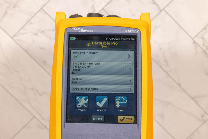 Fluke Versiv 2 Main Screen