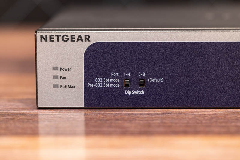Netgear GS516UP PoE Switch 802.3bt Mode Dip Switches
