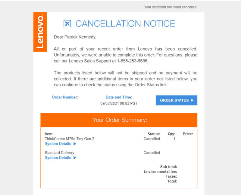 Order Cancel