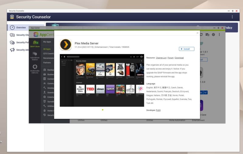 QNAP Install Plex Server