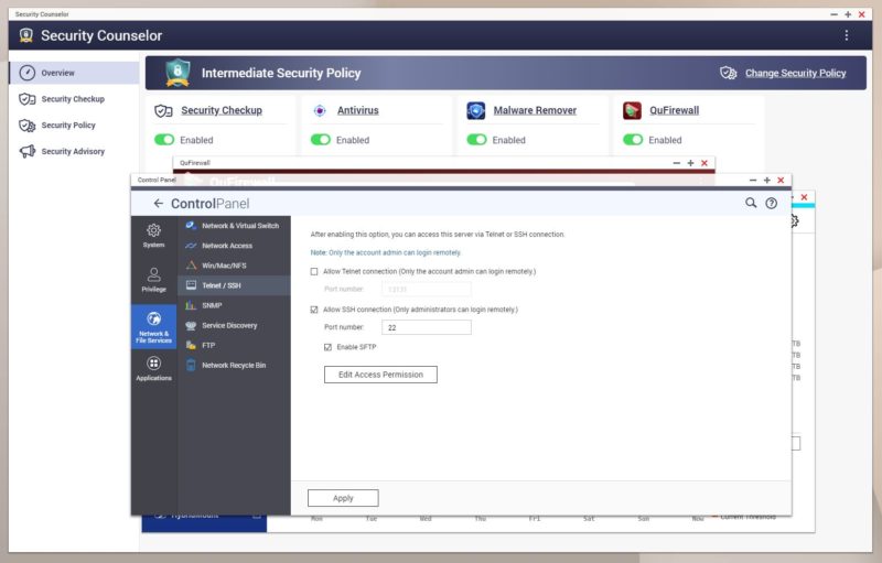 QNAP QuFirewall IP Failed Login Attempts Telnet Even If It Is Not Enabled