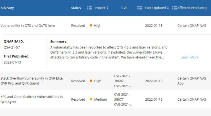 QNAP Releases Fixes for Three Big Vulnerabilities and How to Stay Safer QNAP Security Announcements 2022 01 13