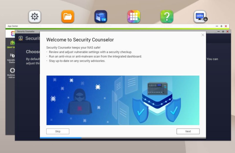 QNAP Security Counselor First Launch Wizard 1