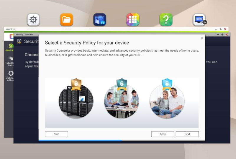 QNAP Security Counselor First Launch Wizard 2