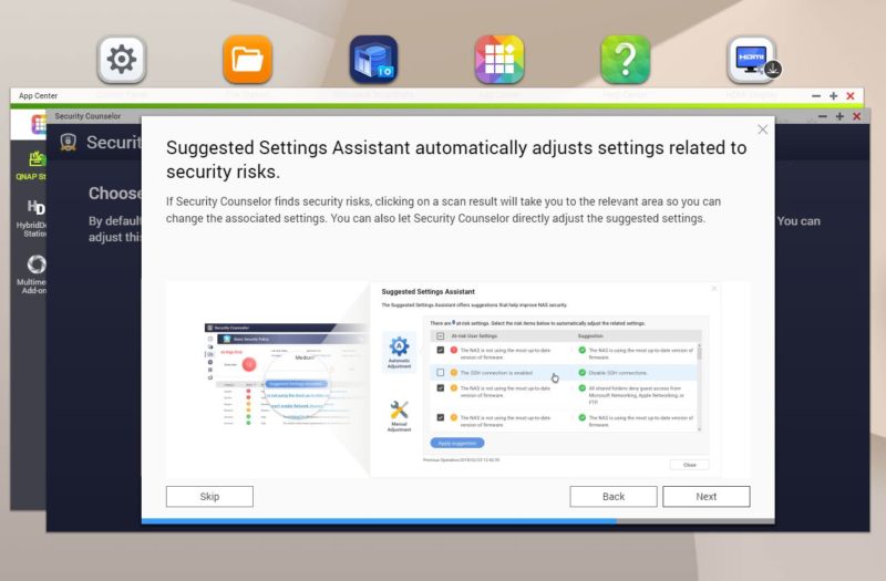 QNAP Security Counselor First Launch Wizard 3