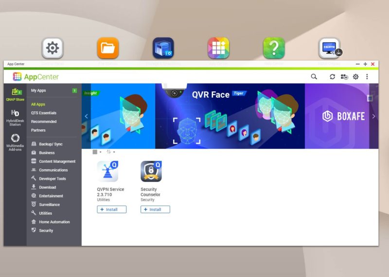 QNAP Security Counselor Not Installed In App Center