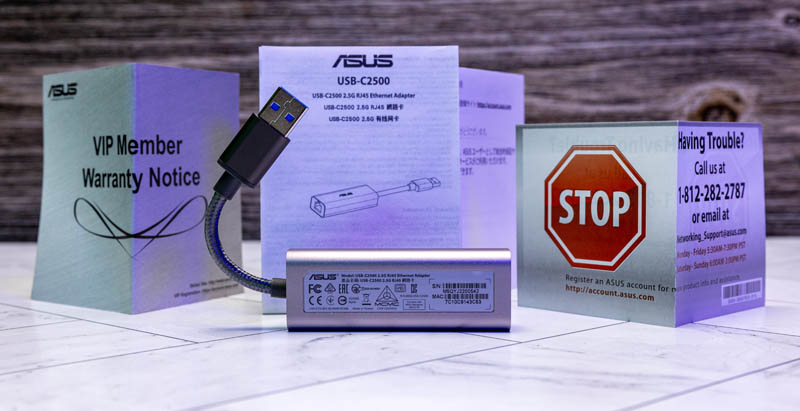 ASUS USB C2500 Rear Side Regulatory With Paper