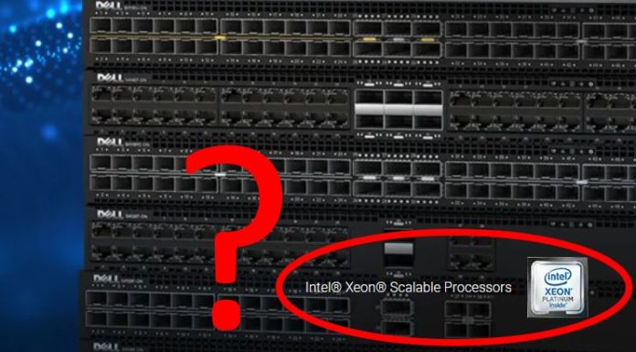 Dell EMC PowerSwitch Line is Not Using Intel Xeon Platinum Dell EMC PowerSwitch Page Saying Intel Xeon Platinum Inside Cover