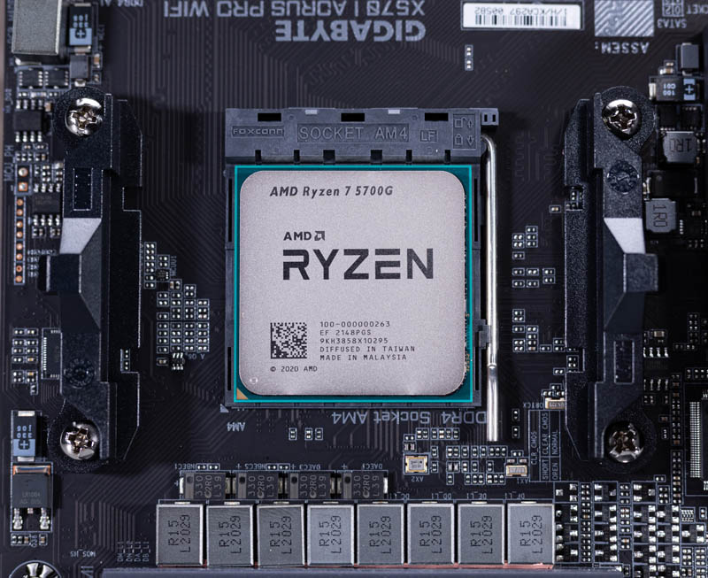 Gigabyte X570 I Aorus Pro WiFi With AMD Ryzen 7 5700G Installed