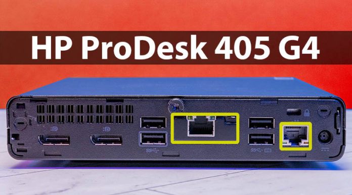 HP ProDesk 405 G4 Mini Dual Internal 1GbE NICs with a Catch HP ProDesk 405 G4 Mini Web Cover