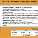 Kioxia CD8 NVMe SSD Specs