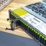 Gigabyte H262 ZL0 Front With Kioxia SSD NVMe Partially Out 2