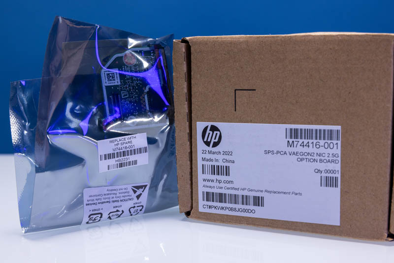 HP Flex IO V2 2.5GbE NIC M74416 001 ESD Bag And Box