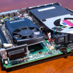 Lenovo ThinkStation P340 Tiny Internal GPU And CPU Angle