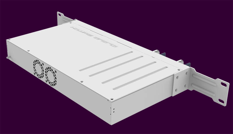 MikroTik CRS504 4XQ IN Rear Angle