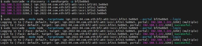 NVIDIA BlueField 2 DPU Mount ISCSI Volumes