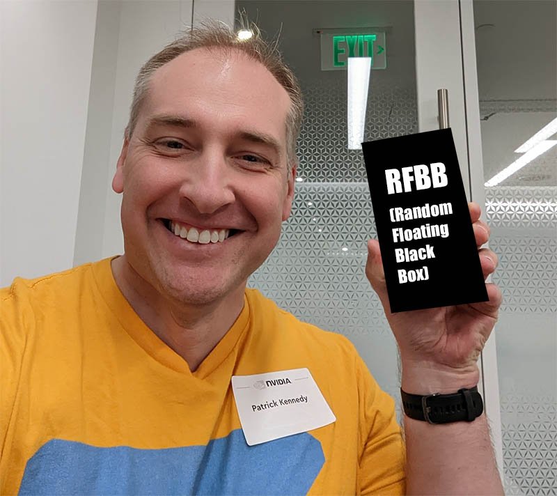 Patrick With A Random Floating Black Box At NVIDIA HQ April 2022