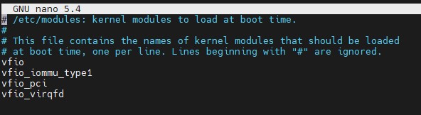 Proxmox VE NIC Pass Through Etc Modules Additions