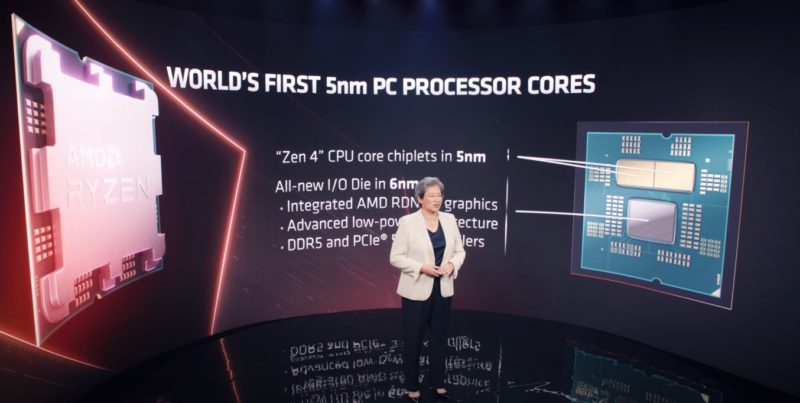 AMD Ryzen 7000 Computex 2022 Dr Lisa Su 5nm With 6nm Compute Die With RDNA 2 Graphics