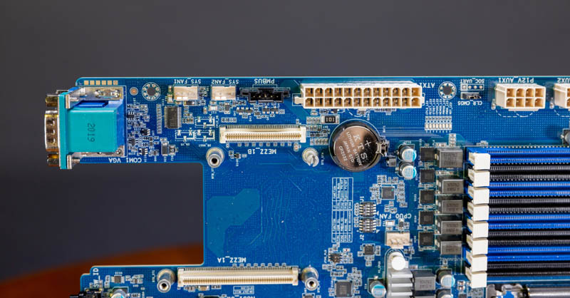 Gigabyte MZ32 AR0 AMD EPYC Motherboard Top Power Headers And OCP NIC 2.0