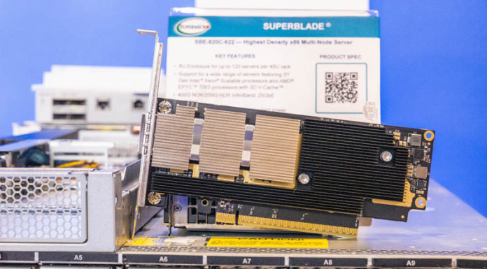 NVIDIA ConnectX-7 Shown at ISC 2022 NVIDIA ConnectX 7 400Gbps At ISC 2022 Front