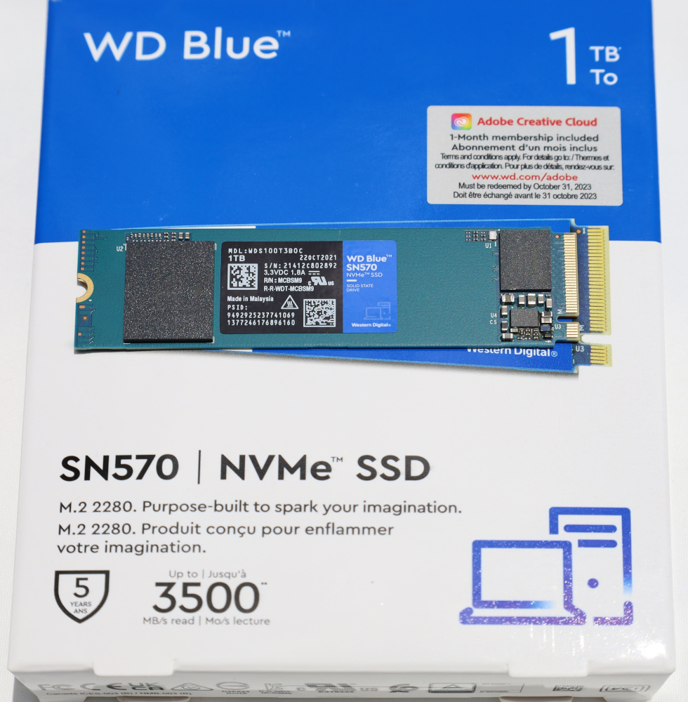 SSD - Western Digital Blue SN570 500Go NVMe