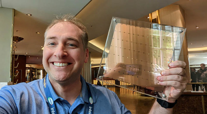 Cerebras Wafer Scale Engine WSE-2 and CS-2 at Hot Chips 34 Patrick Selfie With Cerebras WSE 2