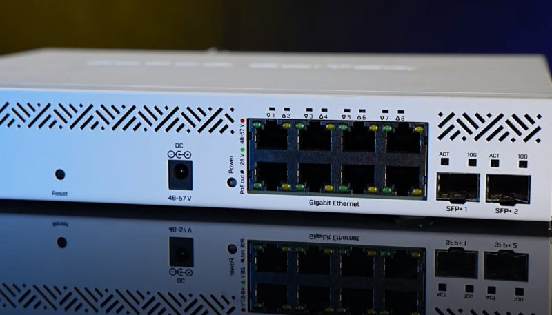 MikroTik CSS610 8P 2S+IN Front Ports