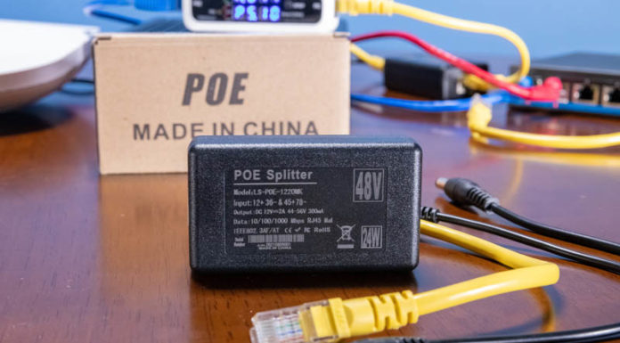 PoE Made in China PoE Splitter Review PoE Made In China PoE Splitter From Amazon Back Of Unit