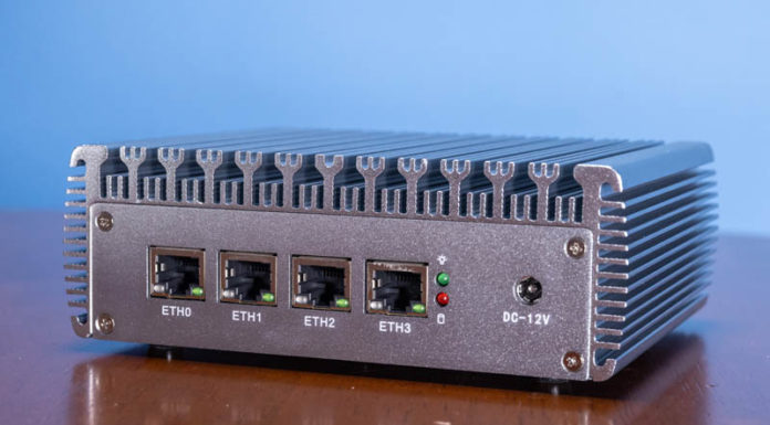 Topton Intel N5095 4x 2.5GbE Firewall Review AliExpress Topton Intel N5095 Firewall Port Angle 2